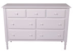 Farmhouse Baby Dresser, Oak Hardwood, White Paint